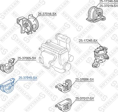 Stellox 25-37018-SX - Moottorin tuki inparts.fi