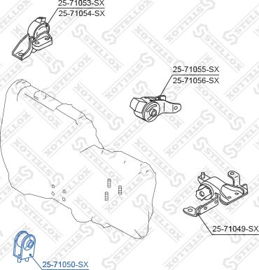 Stellox 25-71050-SX - Moottorin tuki inparts.fi