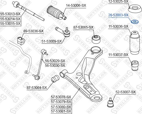 Stellox 26-53003-SX - Rullalaakeri, jousijalkalaakeri inparts.fi