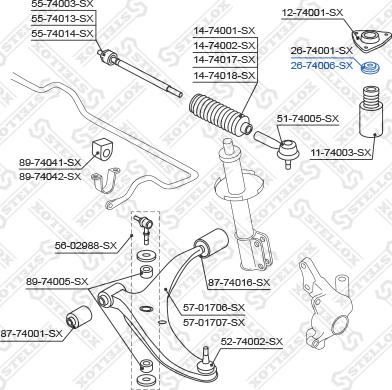 Stellox 26-74006-SX - Rullalaakeri, jousijalkalaakeri inparts.fi