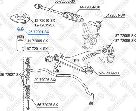 Stellox 26-72001-SX - Rullalaakeri, jousijalkalaakeri inparts.fi