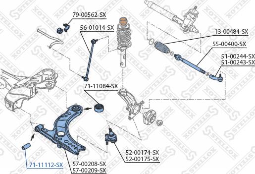 Stellox 71-11112-SX - Tukivarren hela inparts.fi