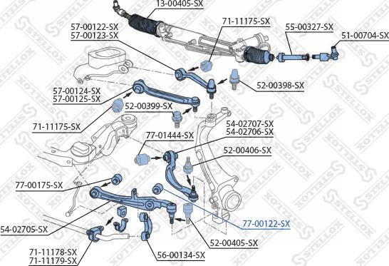 Stellox 77-00122-SX - Tukivarren hela inparts.fi