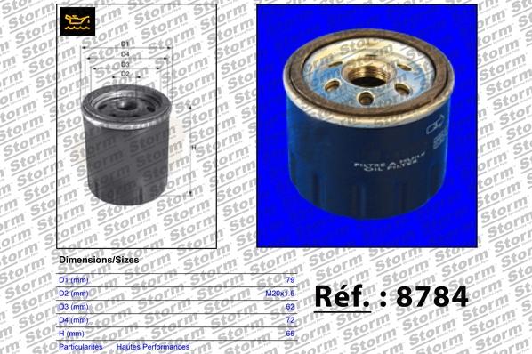 Storm 8784 - Öljynsuodatin inparts.fi