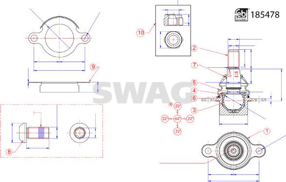 Swag 33 10 9940 - Pallonivel inparts.fi