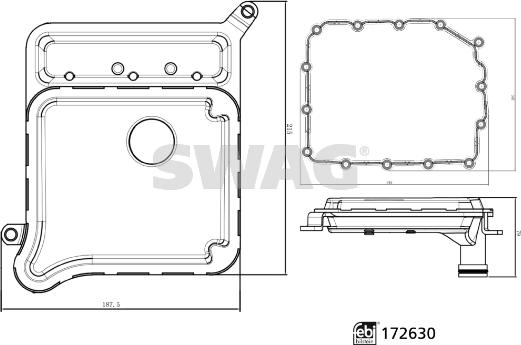 Swag 33 10 1406 - Hydrauliikkasuodatin, automaattivaihteisto inparts.fi