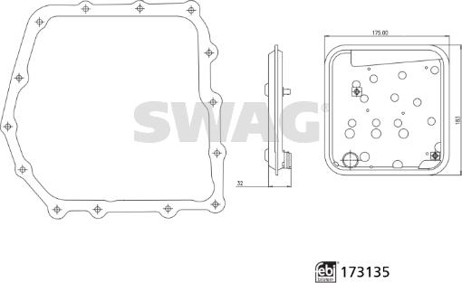 Swag 33 10 1640 - Hydrauliikkasuodatin, automaattivaihteisto inparts.fi