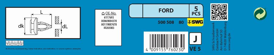 SWGAutomotive 500 508     80 - Suoja / koristelista inparts.fi