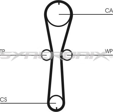 SYNCRONIX SY110915PE - Vesipumppu + jakohihnasarja inparts.fi