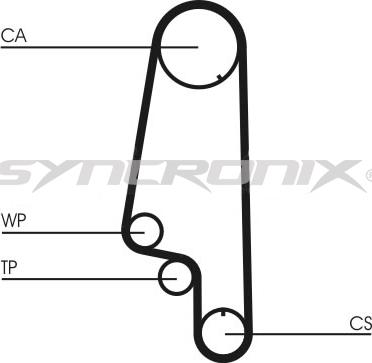 SYNCRONIX SY310846PE - Vesipumppu + jakohihnasarja inparts.fi