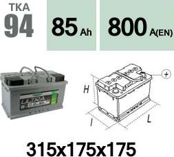 Technika TKA94 - Käynnistysakku inparts.fi