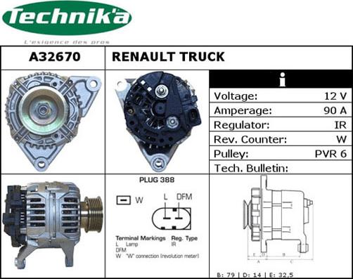 Technika A32670 - Laturi inparts.fi