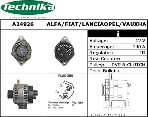 Technika A24926 - Laturi inparts.fi