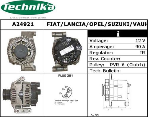 Technika A24921 - Laturi inparts.fi