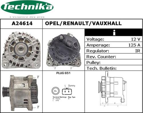 Technika A24614 - Laturi inparts.fi