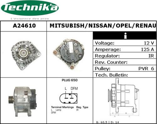 Technika A24610 - Laturi inparts.fi