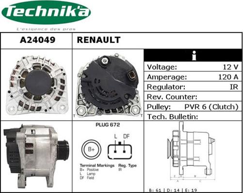 Technika A24049 - Laturi inparts.fi