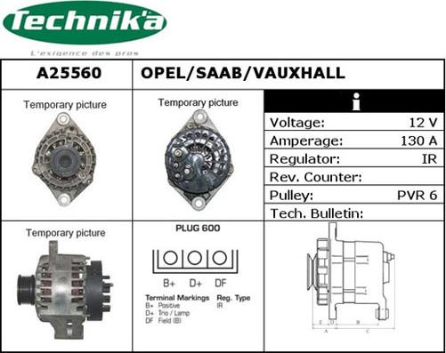 Technika A25560 - Laturi inparts.fi