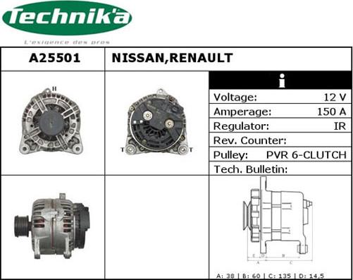 Technika A25501 - Laturi inparts.fi