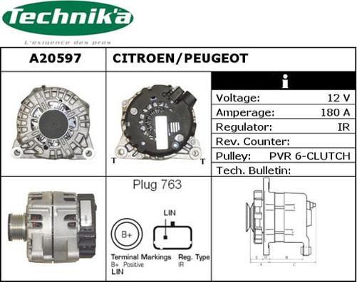 Technika A20597 - Laturi inparts.fi