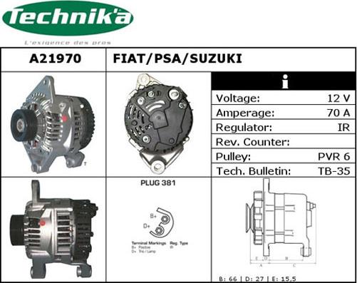 Technika A21970 - Laturi inparts.fi