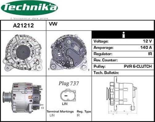 Technika A21212A - Laturi inparts.fi