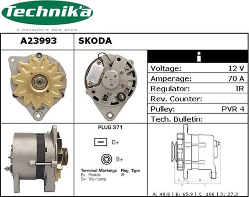 Technika A23993 - Laturi inparts.fi