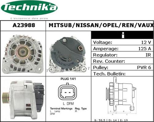 Technika A23988 - Laturi inparts.fi