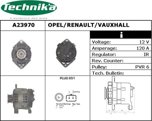 Technika A23970 - Laturi inparts.fi