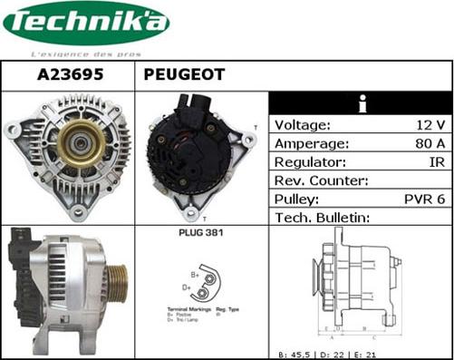 Technika A23695 - Laturi inparts.fi