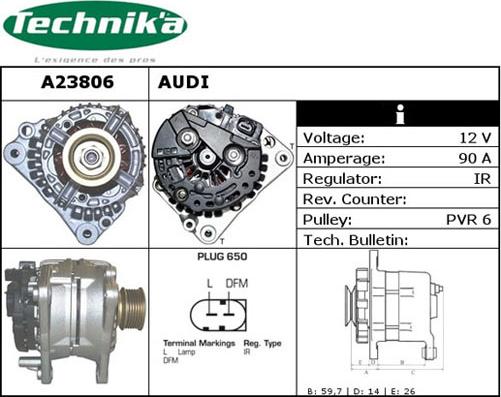 Technika A23806 - Laturi inparts.fi