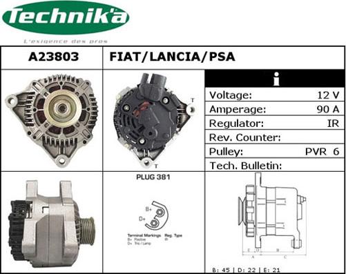 Technika A23803 - Laturi inparts.fi