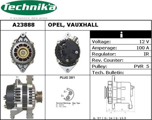 Technika A23888 - Laturi inparts.fi