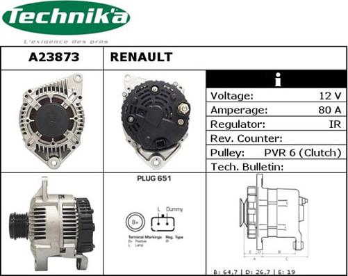 Technika A23873 - Laturi inparts.fi