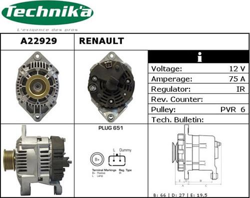 Technika A22929 - Laturi inparts.fi