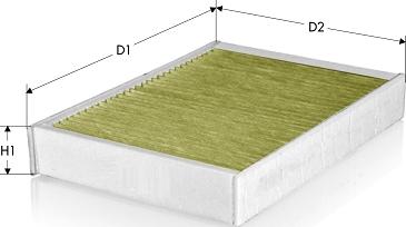 Tecneco Filters CKA1272 - Suodatin, sisäilma inparts.fi