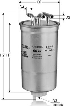 Tecneco Filters GS70 - Polttoainesuodatin inparts.fi