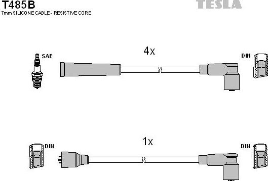 TESLA T485B - Sytytysjohtosarja inparts.fi