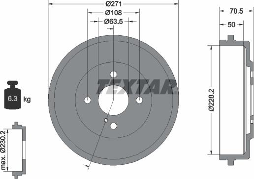 Textar 94045600 - Jarrurumpu inparts.fi