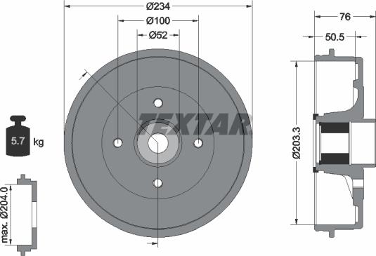 Textar 94045000 - Jarrurumpu inparts.fi