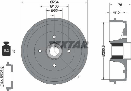 Textar 94045800 - Jarrurumpu inparts.fi