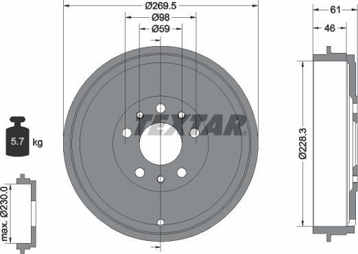 Textar 94045300 - Jarrurumpu inparts.fi