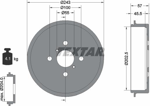 Textar 94045200 - Jarrurumpu inparts.fi