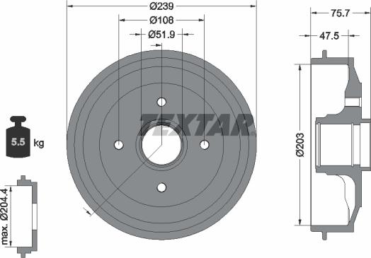 Textar 94046800 - Jarrurumpu inparts.fi