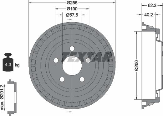 Textar 94040800 - Jarrurumpu inparts.fi