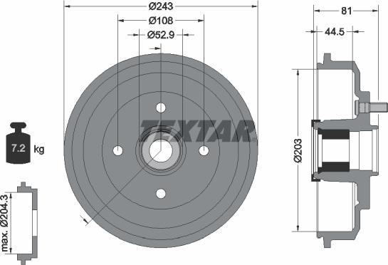 Textar 94041300 - Jarrurumpu inparts.fi