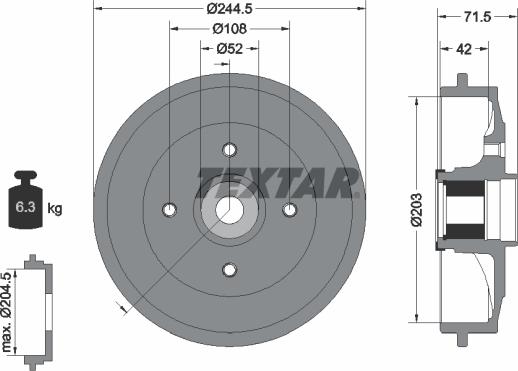 Textar 94041200 - Jarrurumpu inparts.fi