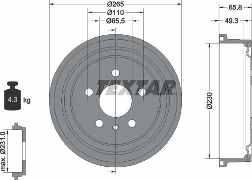 Textar 94048800 - Jarrurumpu inparts.fi