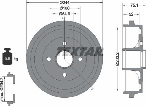 Textar 94043200 - Jarrurumpu inparts.fi