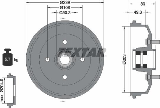 Textar 94042600 - Jarrurumpu inparts.fi